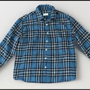 American Eagle Men's Relaxed Fit Flannel Plaid Button Down Shacket Shirt L New